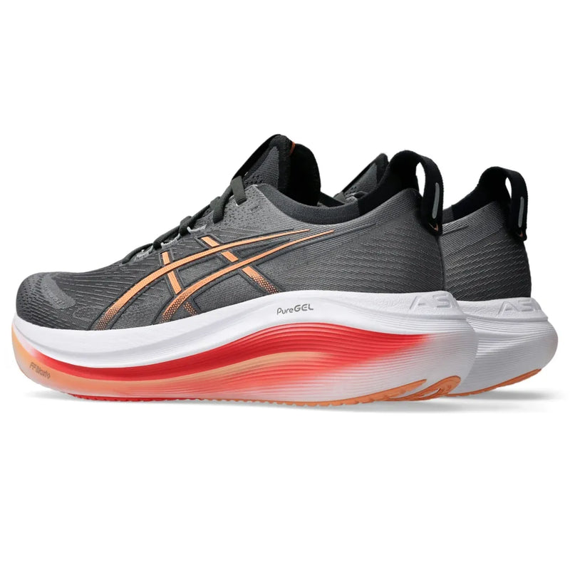 Tênis ASICS GEL-Nimbus 27 - Masculino - Cinza/Laranja