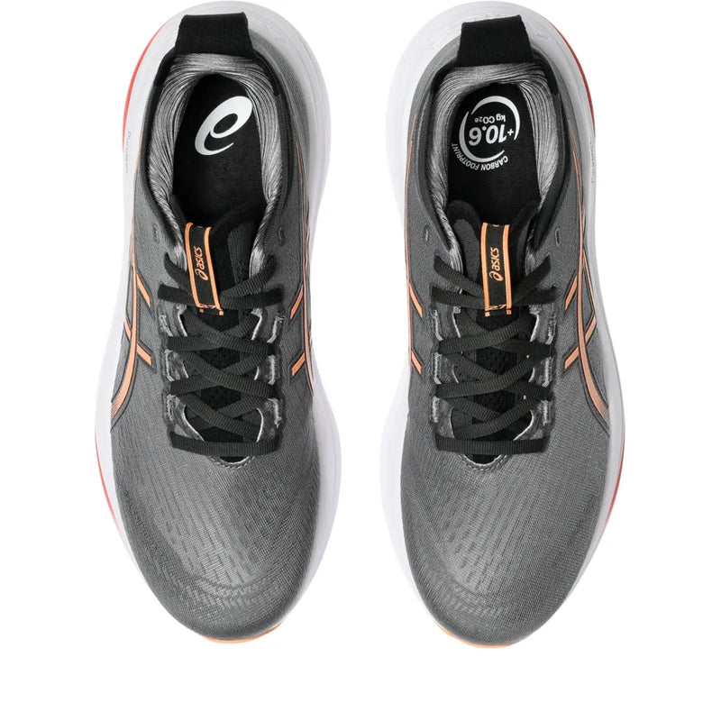 Tênis ASICS GEL-Nimbus 27 - Masculino - Cinza/Laranja
