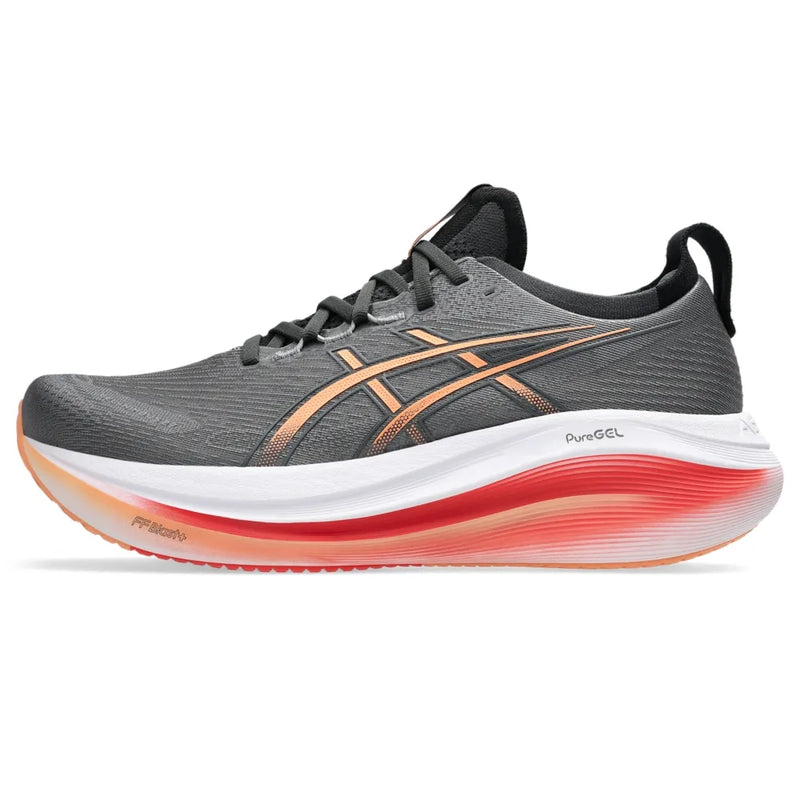 Tênis ASICS GEL-Nimbus 27 - Masculino - Cinza/Laranja