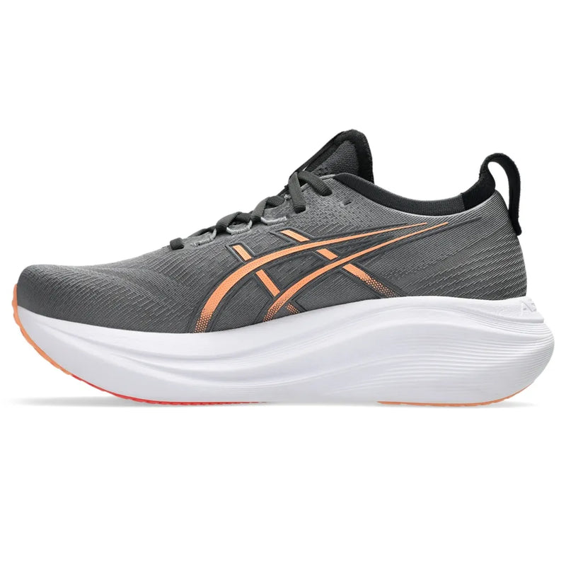 Tênis ASICS GEL-Nimbus 27 - Masculino - Cinza/Laranja