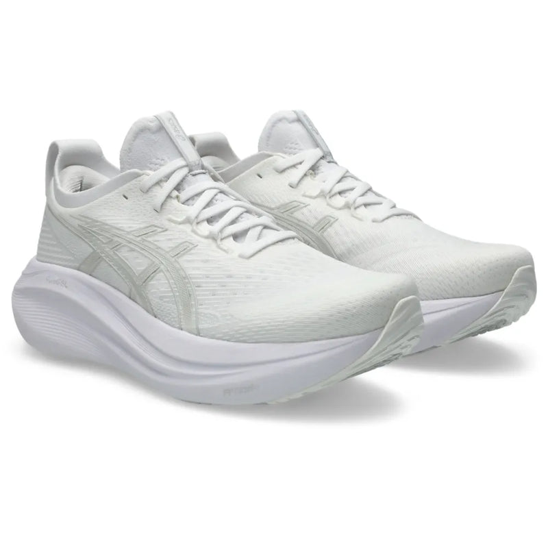 Tênis ASICS GEL-Nimbus 27 - Masculino - Branco/Cinza
