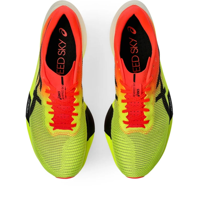 Tênis ASICS Metaspeed Sky Paris - Unissex - Verde/Vermelho