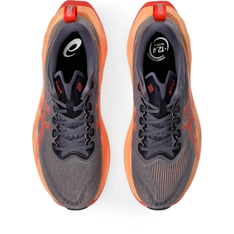 Tênis ASICS Superblast 2 - Unissex - Cinza/laranja