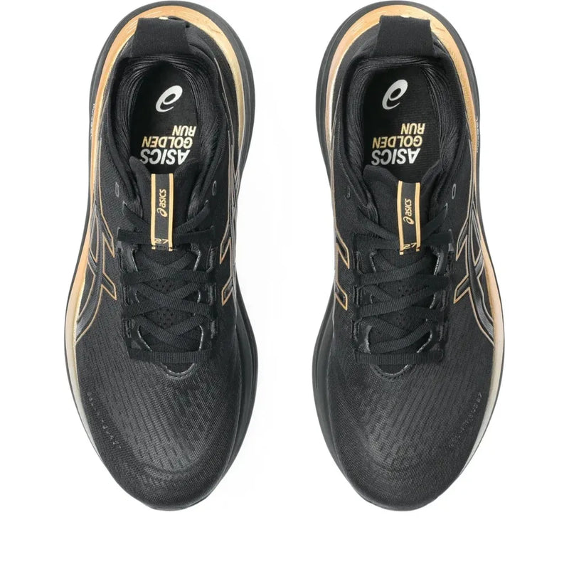 Tênis ASICS GEL-Nimbus 27 Golden Run - Preto/Dourado