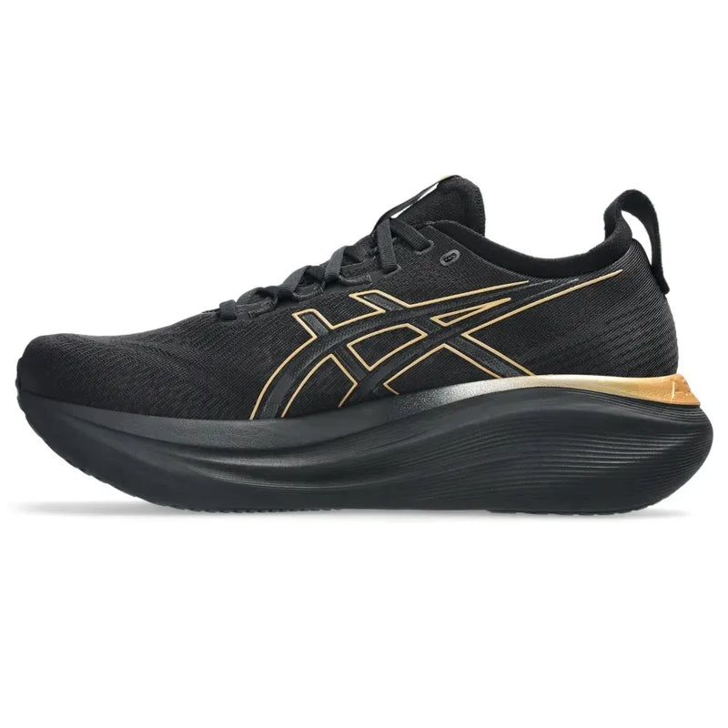 Tênis ASICS GEL-Nimbus 27 Golden Run - Preto/Dourado